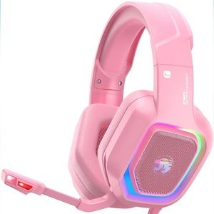 ZIUMIER Z30 Pink Gaming Headset Wired Over-Ear Headphone